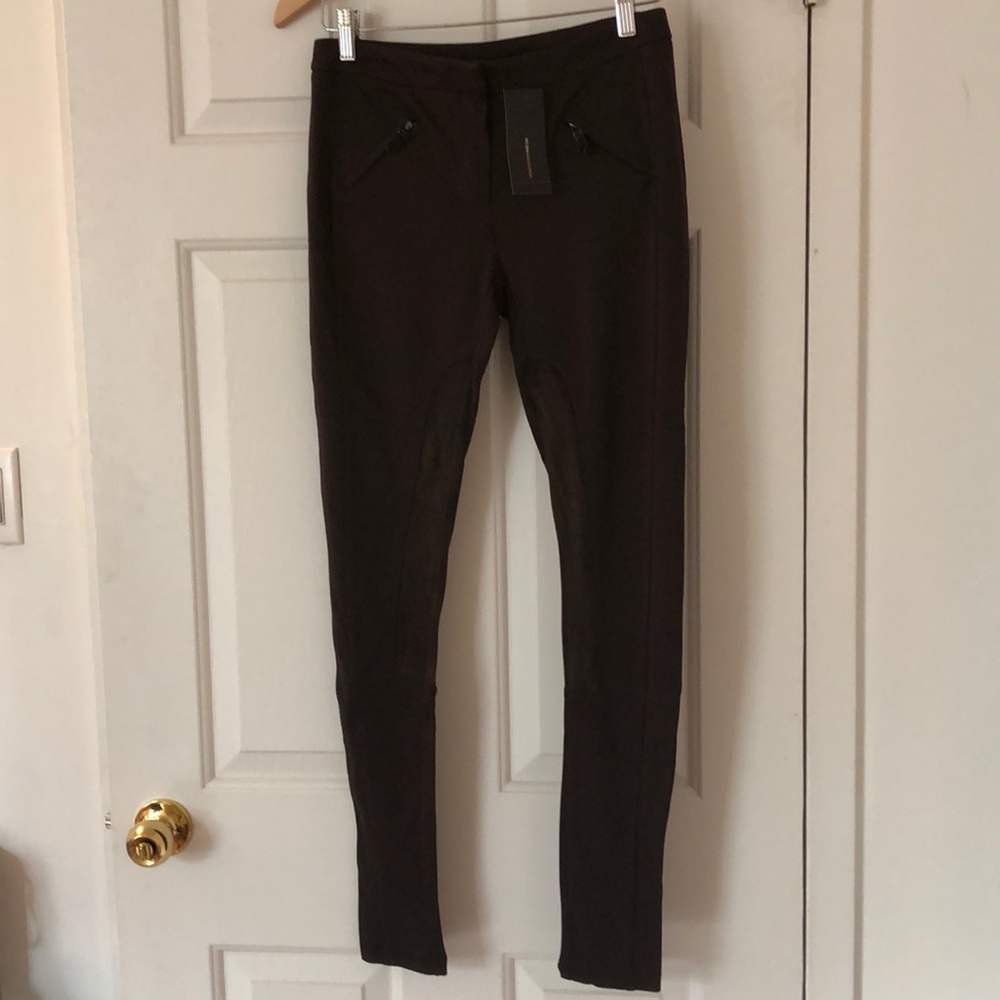BCBGMaxAzria skinny with suede patches